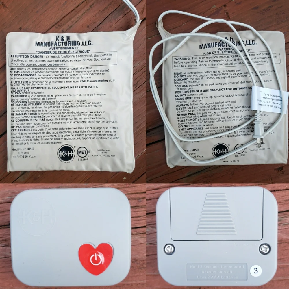 K&H Mother's Heartbeat Heated Puppy/Cat Pet Bed [SMALL]